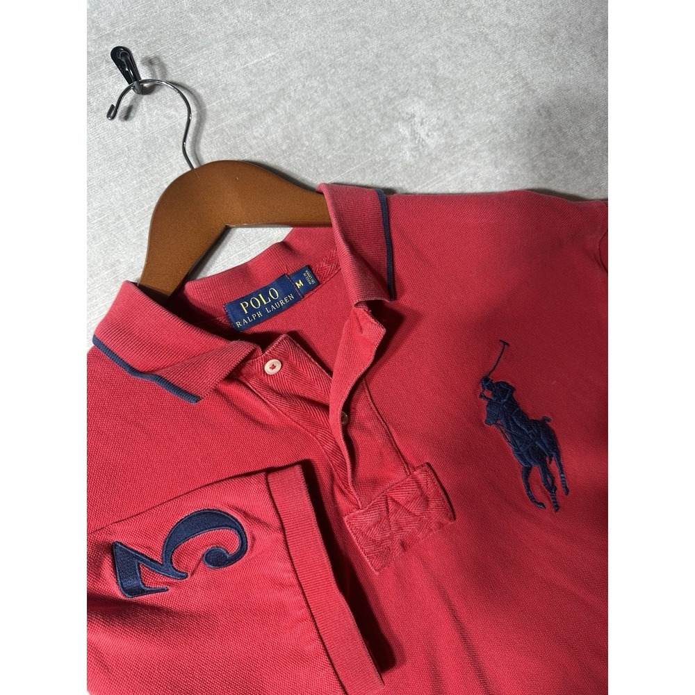 Polo Ralph Lauren Polo Short Sleeve Shirt Mens Medium Red Big Pony #3 Logo